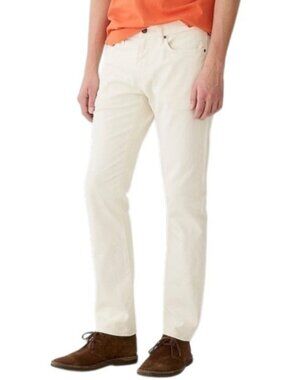 J. Crew Slim-fit Garment-Dyed Five-Pocket Pant 30x30 Natural Off White